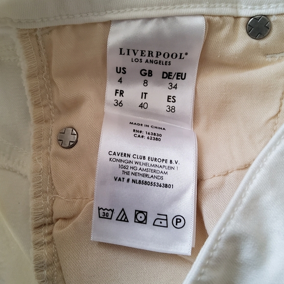 Liverpool “Piper Hugger” Ankle Skinny White Jeans – Size 4 / 27 – NWOT - Picture 14 of 16